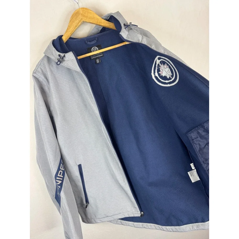 NHL Winnipeg Jets G-III Sports Carl Banks‎ Gray Hooded Softshell Jacket Mens L